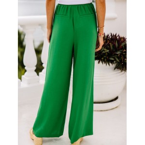 Green Wide Leg Pants