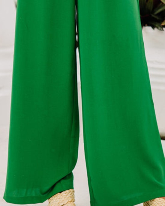 Green Wide Leg Pants