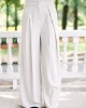 Cream White Wide Leg Trousers