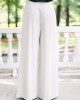 Cream White Wide Leg Trousers