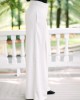 Cream White Wide Leg Trousers