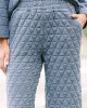 Denim Blue Quilted Pants