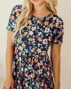 Navy Blue Flower Doll Dress