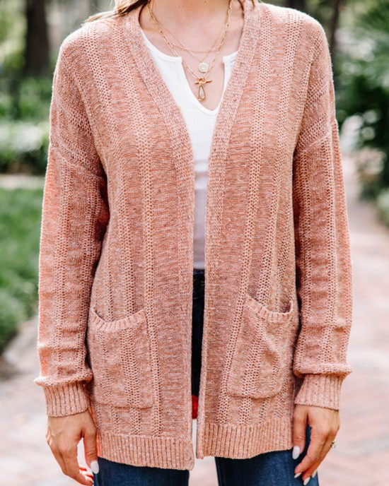 Knitted Brown Cardigan