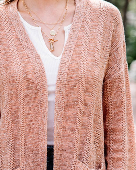 Knitted Brown Cardigan