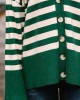 Green Striped Cardigan