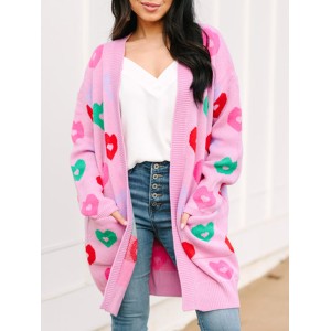 Pink Heart Cardigan