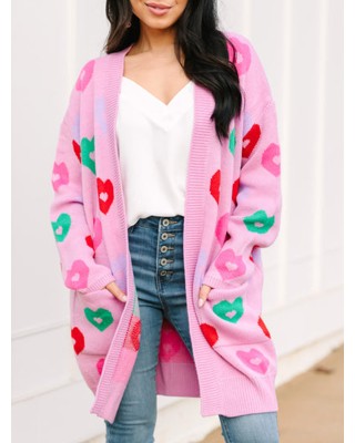 Pink Heart Cardigan