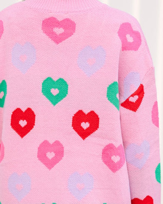 Pink Heart Cardigan