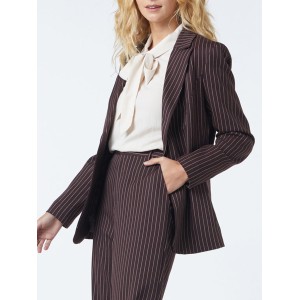 Women's Casual Pinstripe Blazer