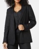 Women's black linen blazer