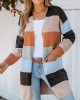 Women's casual striped cardigan