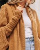 Camel Textured Knit Cardigan