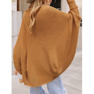 Camel Textured Knit Cardigan