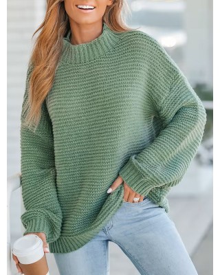 Ribbed turtleneck sweater