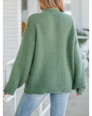 Ribbed turtleneck sweater